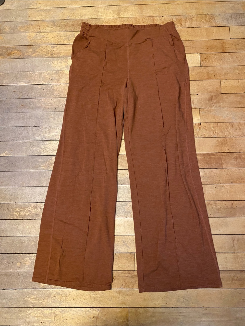 Maurices Wide-Leg Pull-On Pants in Orange/Brown